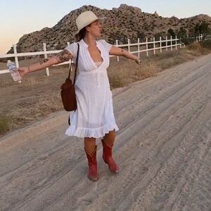 J. Crew White Polka Dot Dress